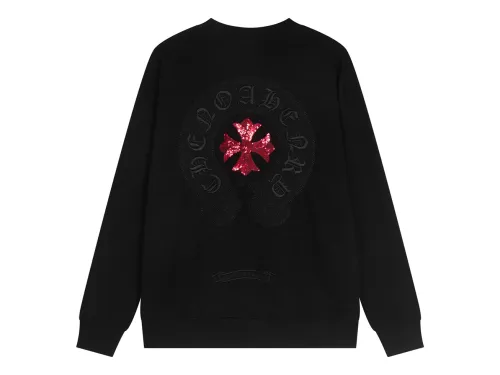 Chrome Hearts latest basic crewneck sweatshirt Black/Red