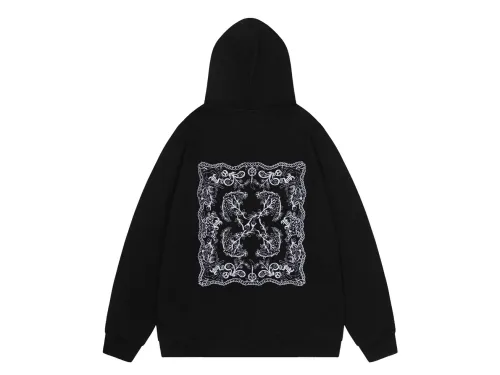 Off-White 24SS new embroidered graphic loose-fit hoodie