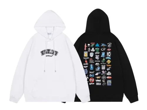 Off-White 24SS new multi-logo loose-fit hoodie