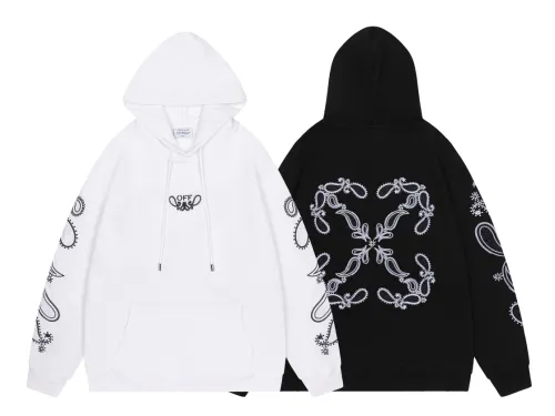 Off-White 24SS new embroidered paisley loose-fit hoodie