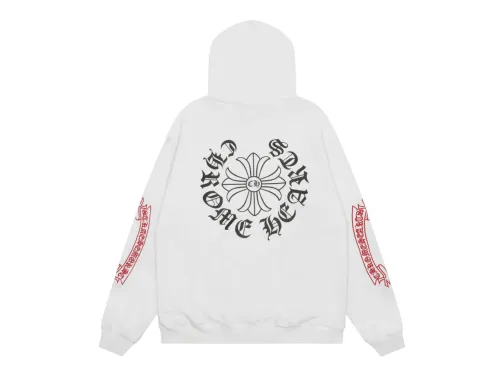 Chrome Hearts embroidered and printed heavy-duty hoodie in White