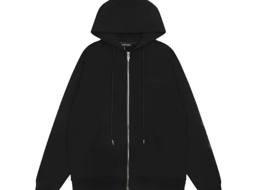 Chrome Hearts black embroidered and printed heavy-duty zip-up hoodie