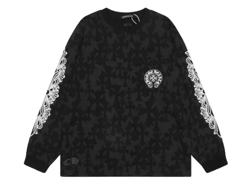 Chrome Hearts embroidered and printed long-sleeve T-shirt in Black