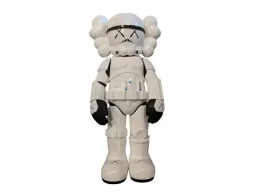 MAND KAWS Star Wars black and white soldiers