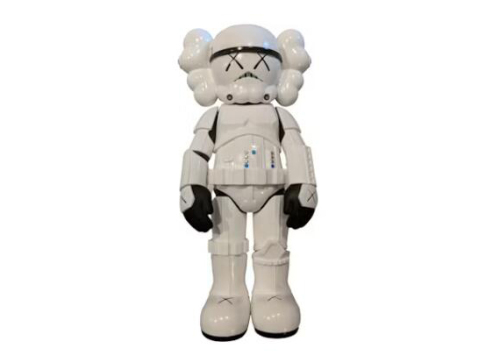 MAND KAWS Star Wars black and white soldiers