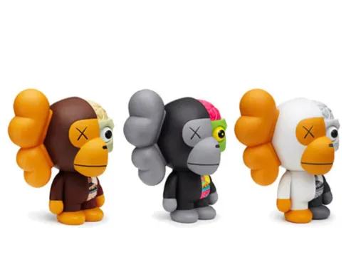KAWS x BAPE Dissected Milo figures