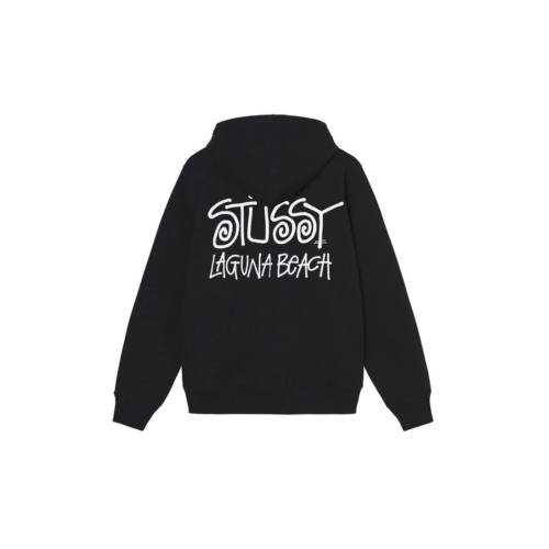 Stu$$y LAGUNA BEACH short-sleeve hoodie with script logo graphic print