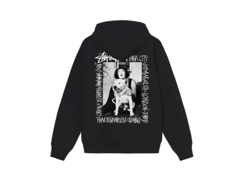 Stu$$y scenic and character graphic print hoodie