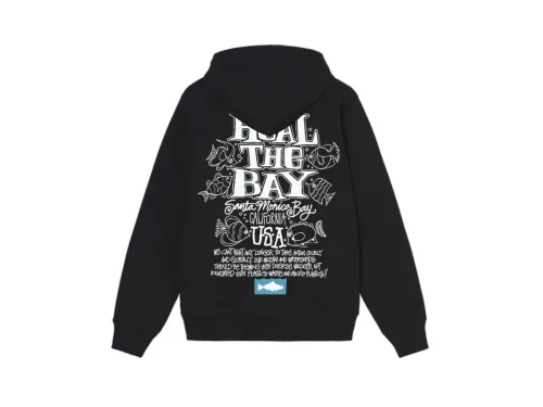 Stu$$y x Heal the Bay IZmA SS23 Heal the Bay Ocean Pigment Dyed Tee Graphic Printed Hoodie