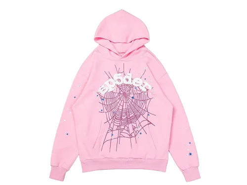 Sp5der pink hoodie.