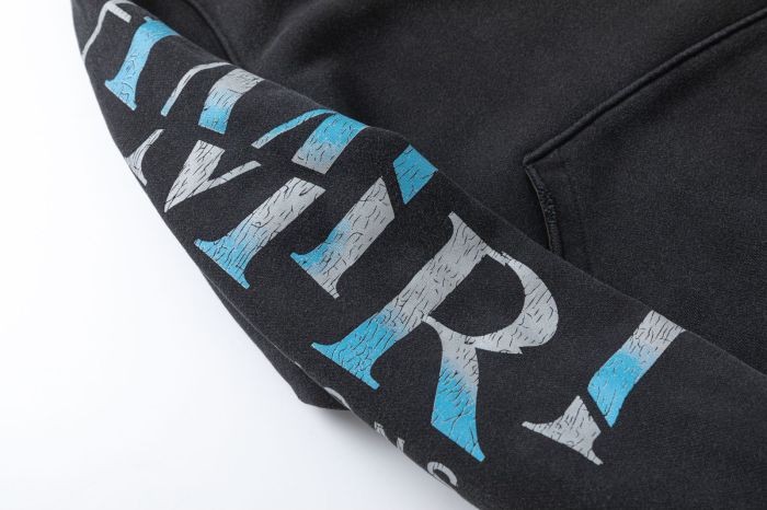 AMIRI Ghost Face Washed Distressed Hoodie