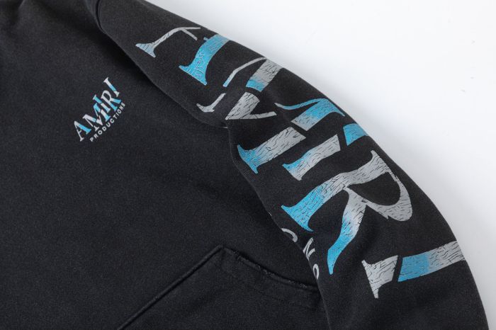 AMIRI Ghost Face Washed Distressed Hoodie