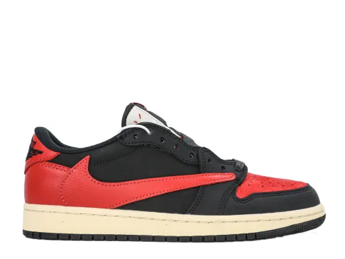 Travis Scott x Air Jordan 1 Low OG Black Red Custom