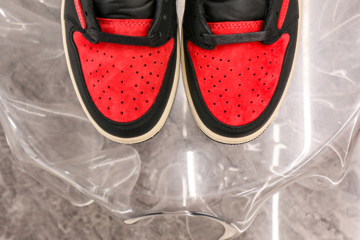 Travis Scott x Air Jordan 1 Low OG Black Red 2025