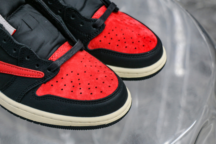 Travis Scott x Air Jordan 1 Low OG Black Red 2025