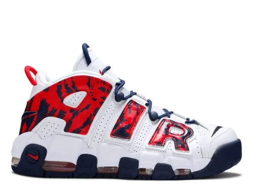 Air More Uptempo Red Navy Camo 2020