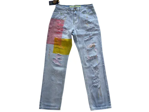 Drew House Teddy Bear Smiling Face Jeans