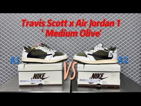 Travis Scott x Air Jordan 1 ' Medium Olive' (Ship From US,For US customers only ）