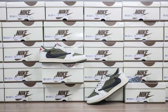 US Warehouse:Travis Scott x Air Jordan 1 ' Medium Olive'