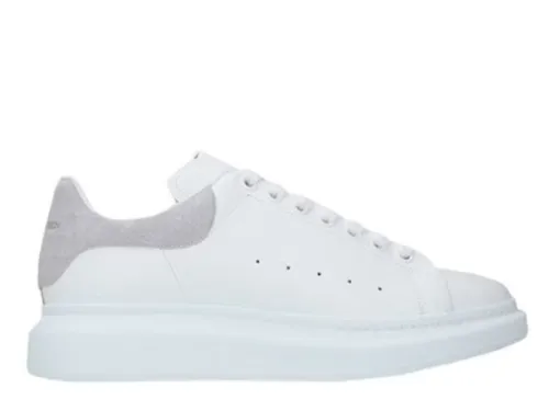 Alexande* McQuee* Oversized Sneaker White Light Grey Croc 鳄鱼皮