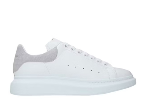 Alexande* McQuee* Oversized Sneaker White Light Grey Croc 鳄鱼皮