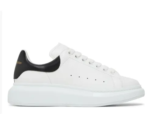 Alexande* McQuee* Oversized Sneaker ‘White Black (Black Leather Heel)