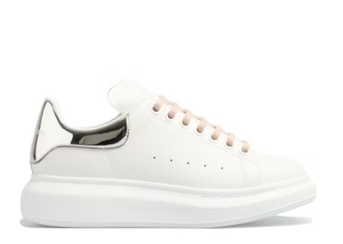 Alexande* McQuee* Oversized Sneaker White Silver Pink
