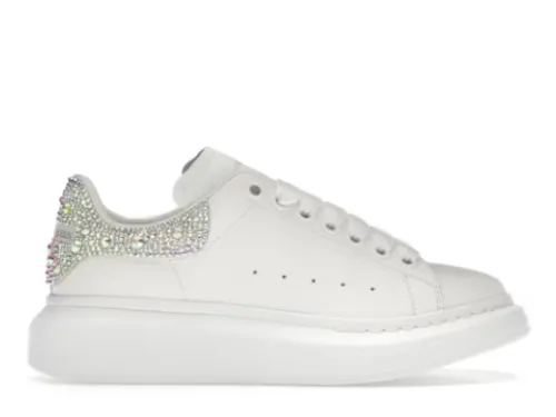 Alexande* McQuee* Oversized Sneaker White Crystals