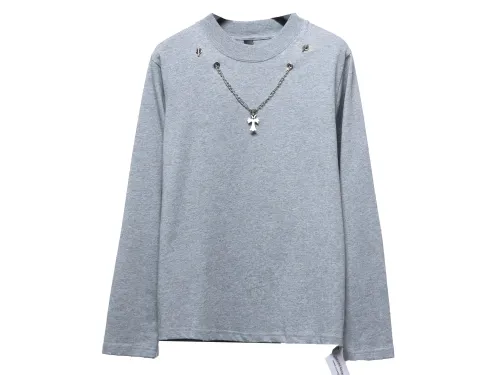 Chorme Heart Cross pendant Long Sleeve T-Shirt