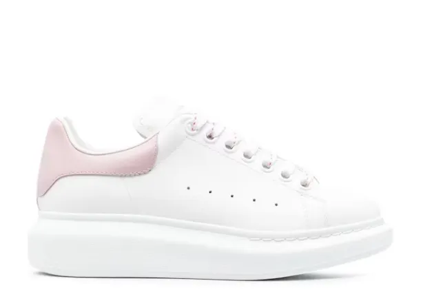 Alexande* McQuee* Oversized Sneaker White Light Pink Leather