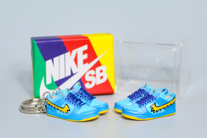 Mini Sneaker Grateful Dead x Nike SB Dunk Low Blue 3D keychain