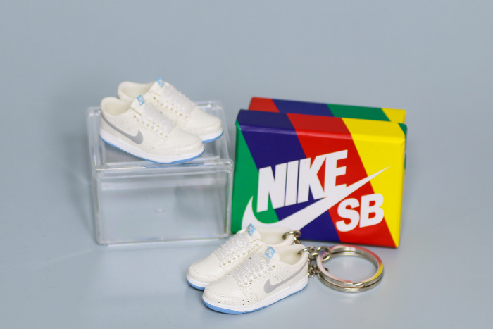 Mini Sneaker Nike Dunk Low 'White Light Armory Blue' 3D keychain