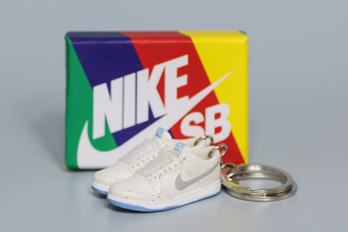 Mini Sneaker Nike Dunk Low 'White Light Armory Blue' 3D keychain
