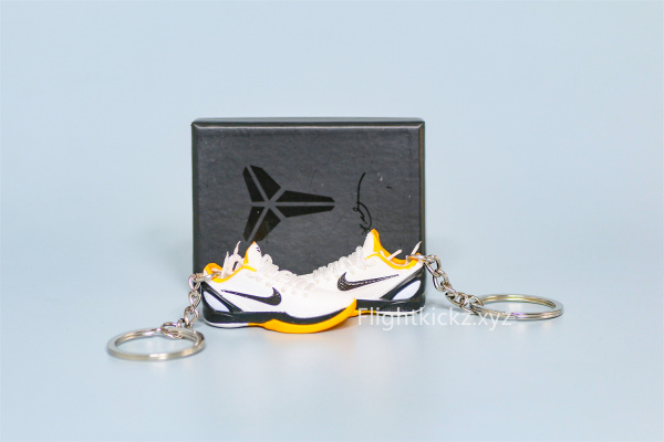Mini Sneaker Nike Zoom Kobe 6 Protro Playoff Pack White Del Sol 3D keychain