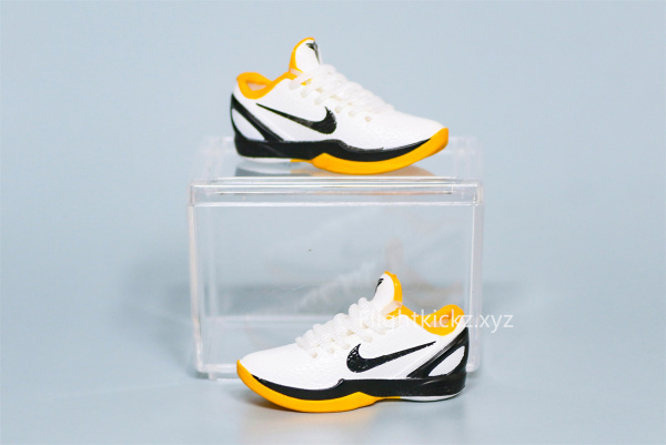 Mini Sneaker Nike Zoom Kobe 6 Protro Playoff Pack White Del Sol 3D keychain