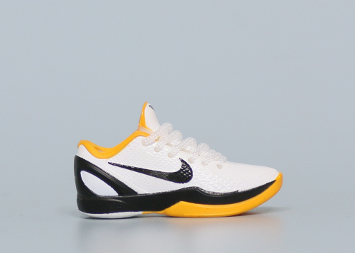 Mini Sneaker Nike Zoom Kobe 6 Protro Playoff Pack White Del Sol 3D keychain