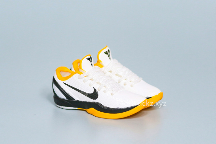 Mini Sneaker Nike Zoom Kobe 6 Protro Playoff Pack White Del Sol 3D keychain