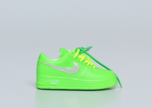 Mini Sneaker Nike Air Force 1 Low Off-White Light Green Spark 3D keychain