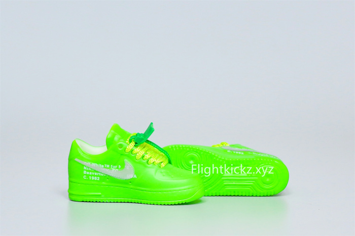 Mini Sneaker Nike Air Force 1 Low Off-White Light Green Spark 3D keychain
