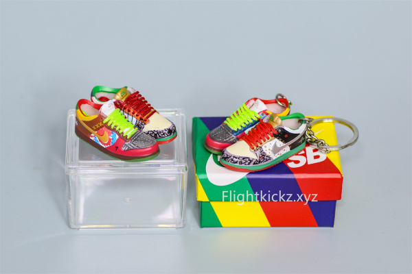Mini Sneaker Nike SB Dunk Low 'What The Dunk  3D keychain