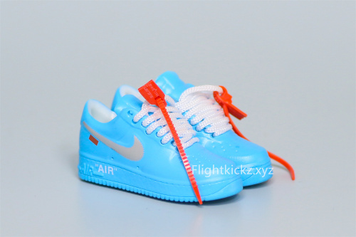 Mini Sneaker Air Force 1 Low Off-White MCA University Blue 3D keychain