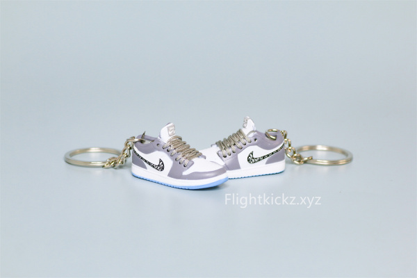 Mini Sneaker Di0r x Air Jordan 1 Low 3D keychain