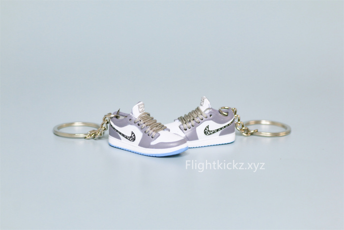 Mini Sneaker Di0r x Air Jordan 1 Low 3D keychain