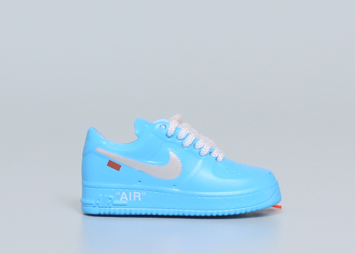 Mini Sneaker Air Force 1 Low Off-White MCA University Blue 3D keychain
