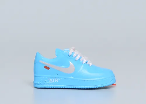 Mini Sneaker Air Force 1 Low Off-White MCA University Blue 3D keychain