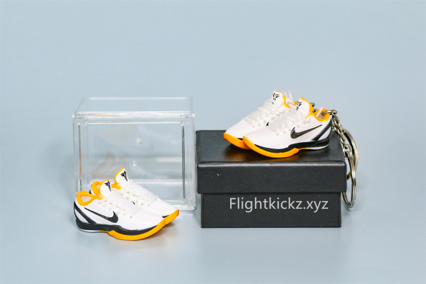 Mini Sneaker Nike Zoom Kobe 6 Protro Playoff Pack White Del Sol 3D keychain