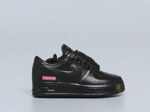 Mini Sneaker Supreme x Air Force 1 Black 3D keychain