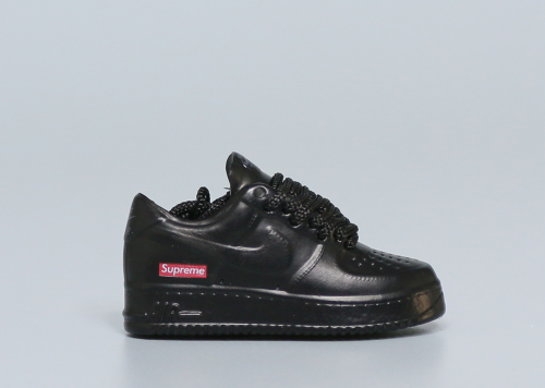 Mini Sneaker  Supreme x Air Force 1 Black 3D keychain