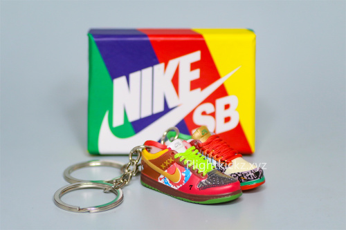Mini Sneaker Nike SB Dunk Low 'What The Dunk  3D keychain