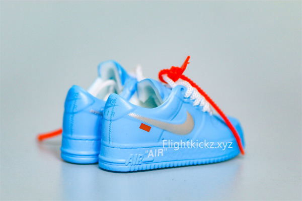 Mini Sneaker Air Force 1 Low Off-White MCA University Blue 3D keychain
